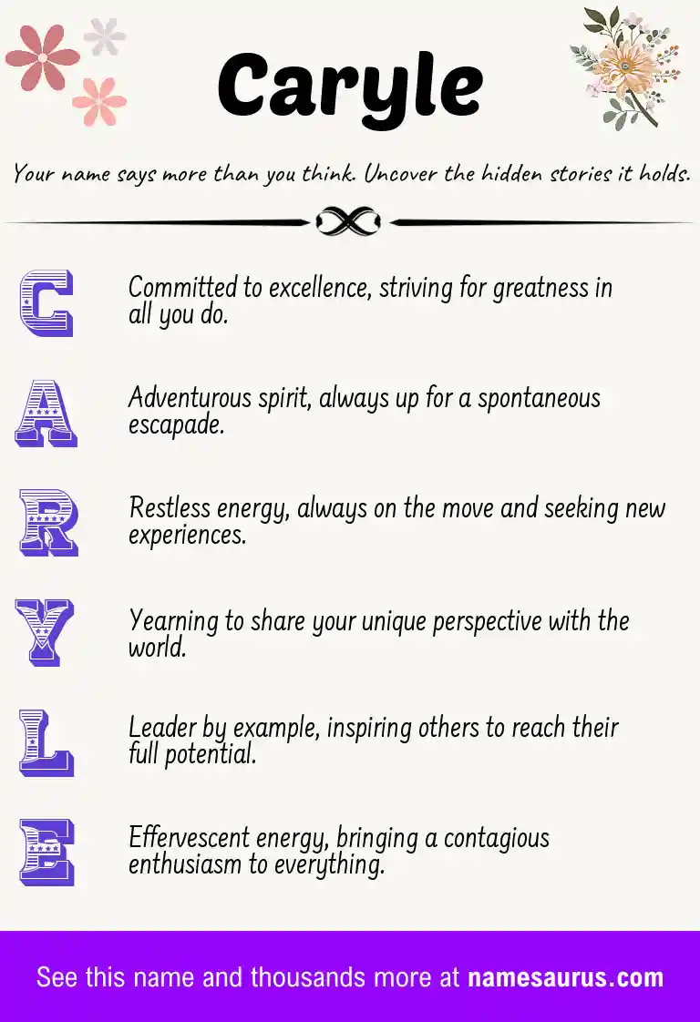 Acrostic poem about Caryle.