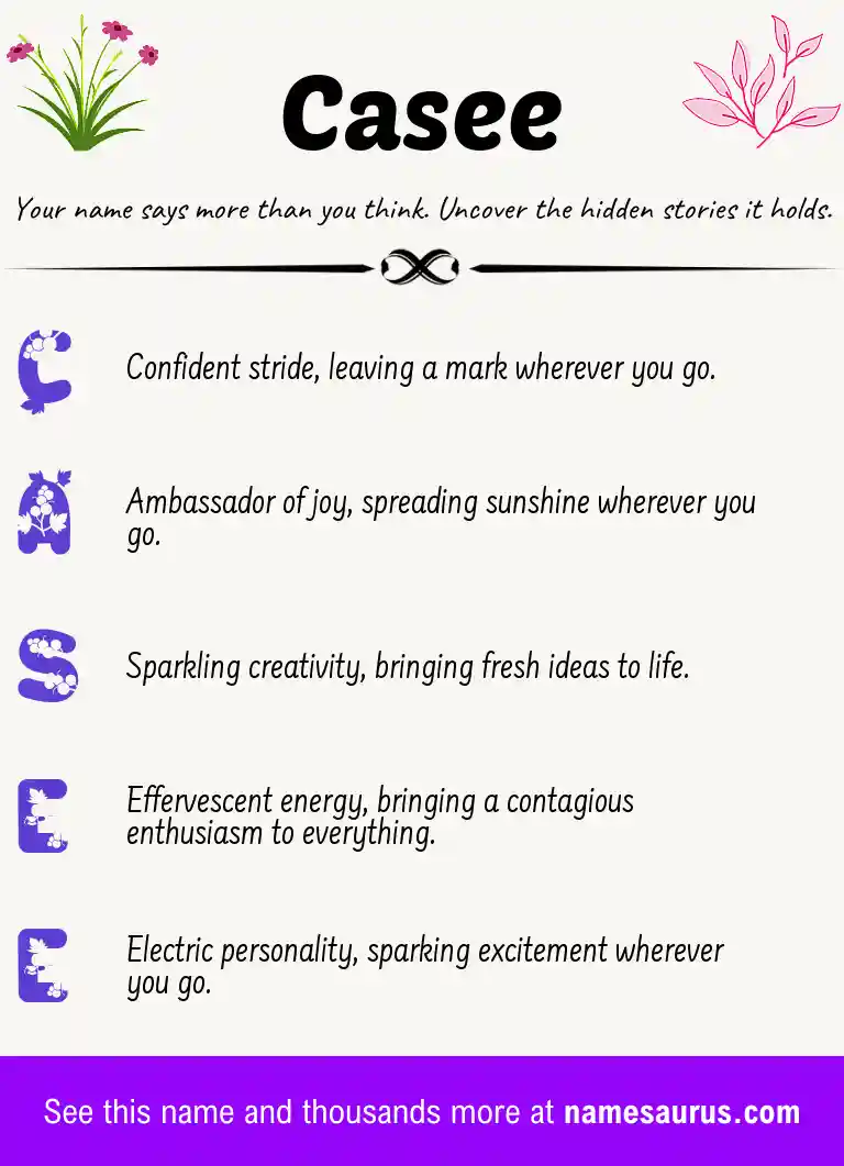 Acrostic poem about Casee.