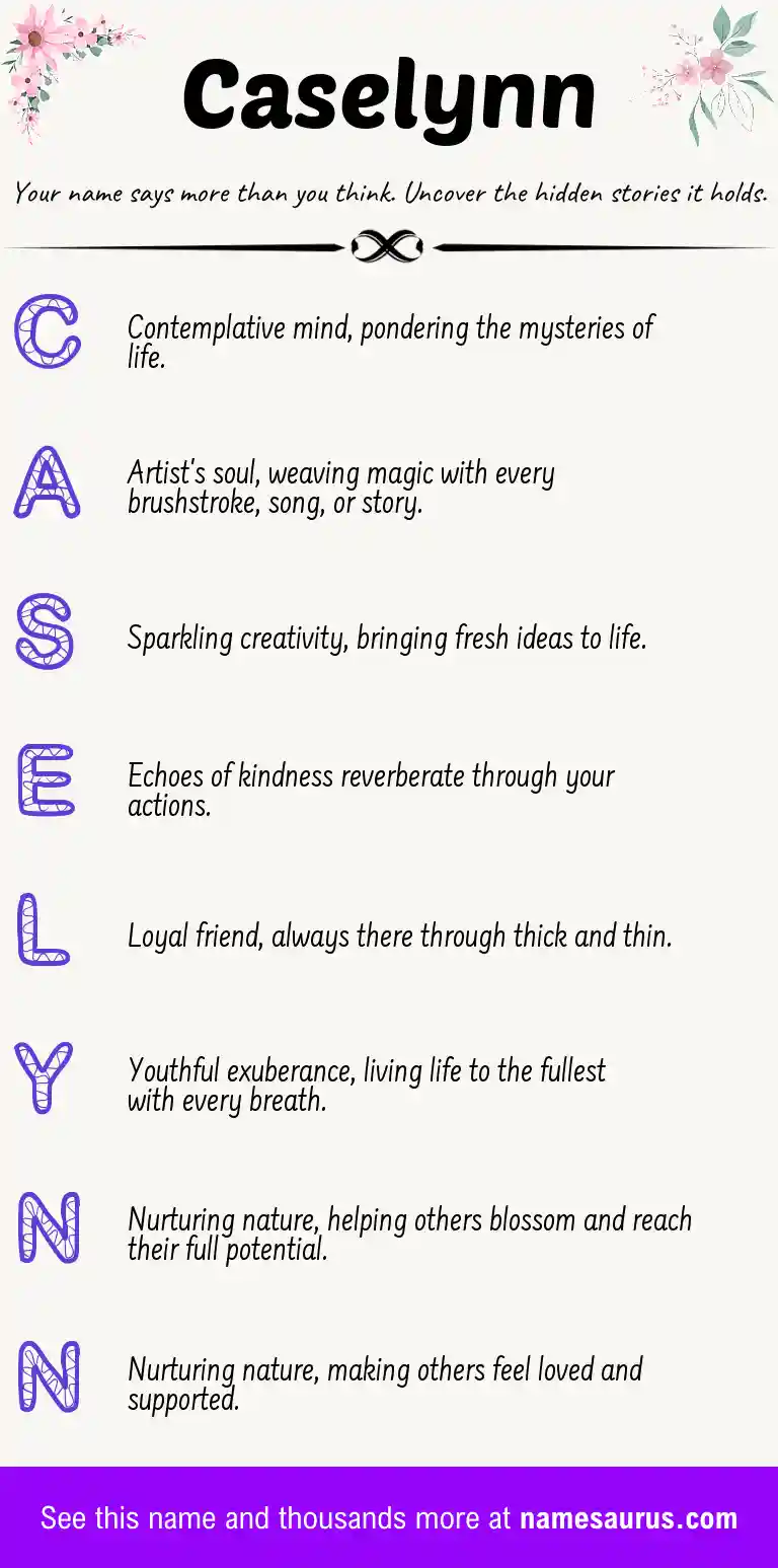 Acrostic poem about Caselynn.