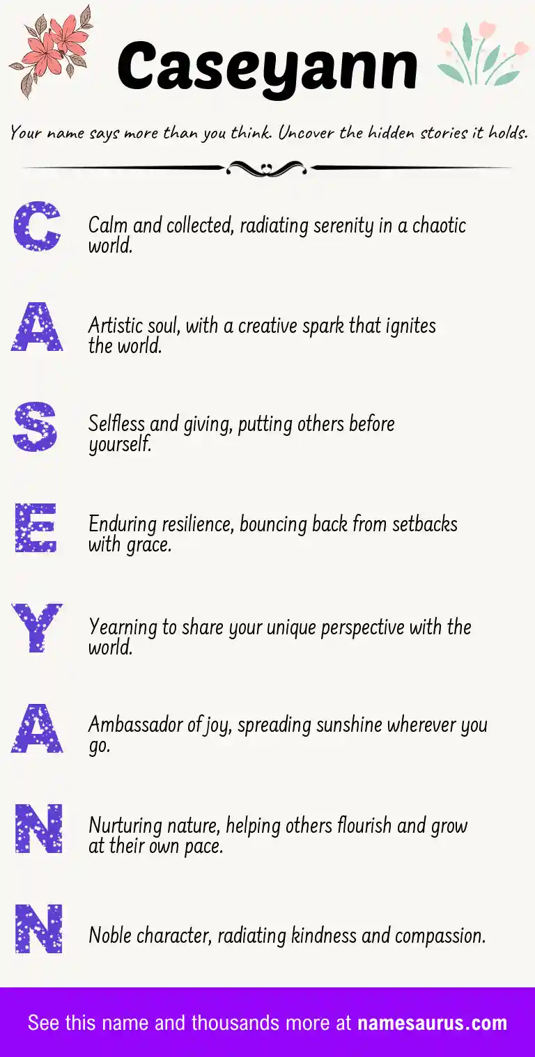 Acrostic poem about Caseyann.