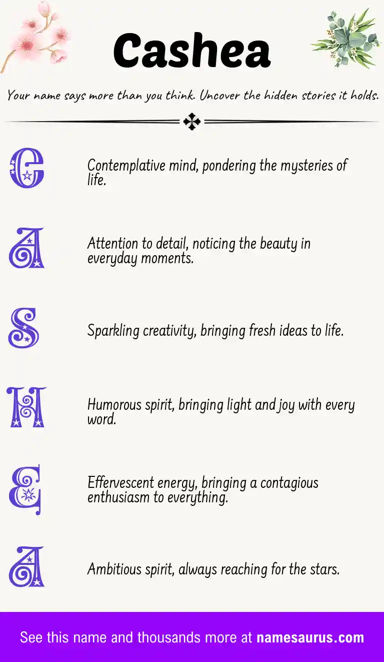 Acrostic poem about Cashea.