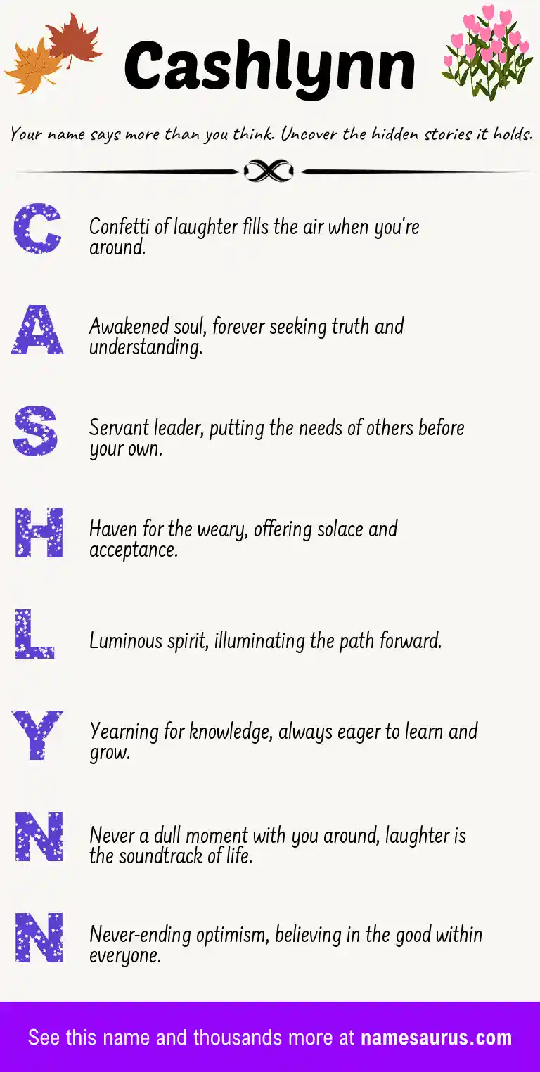 Acrostic poem about Cashlynn.