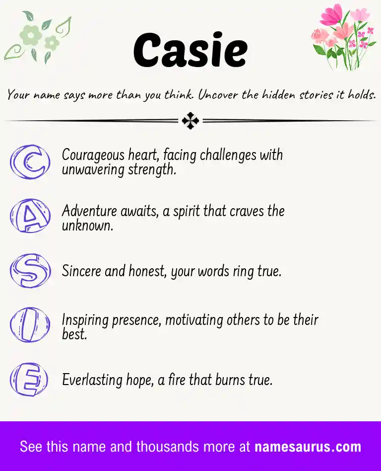 Acrostic poem about Casie.