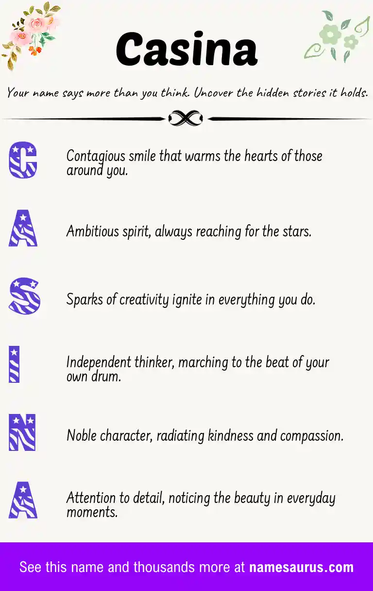 Acrostic poem about Casina.