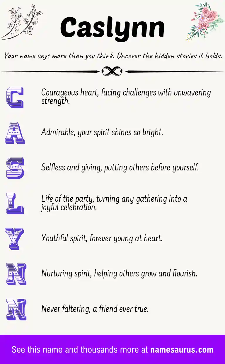 Acrostic poem about Caslynn.