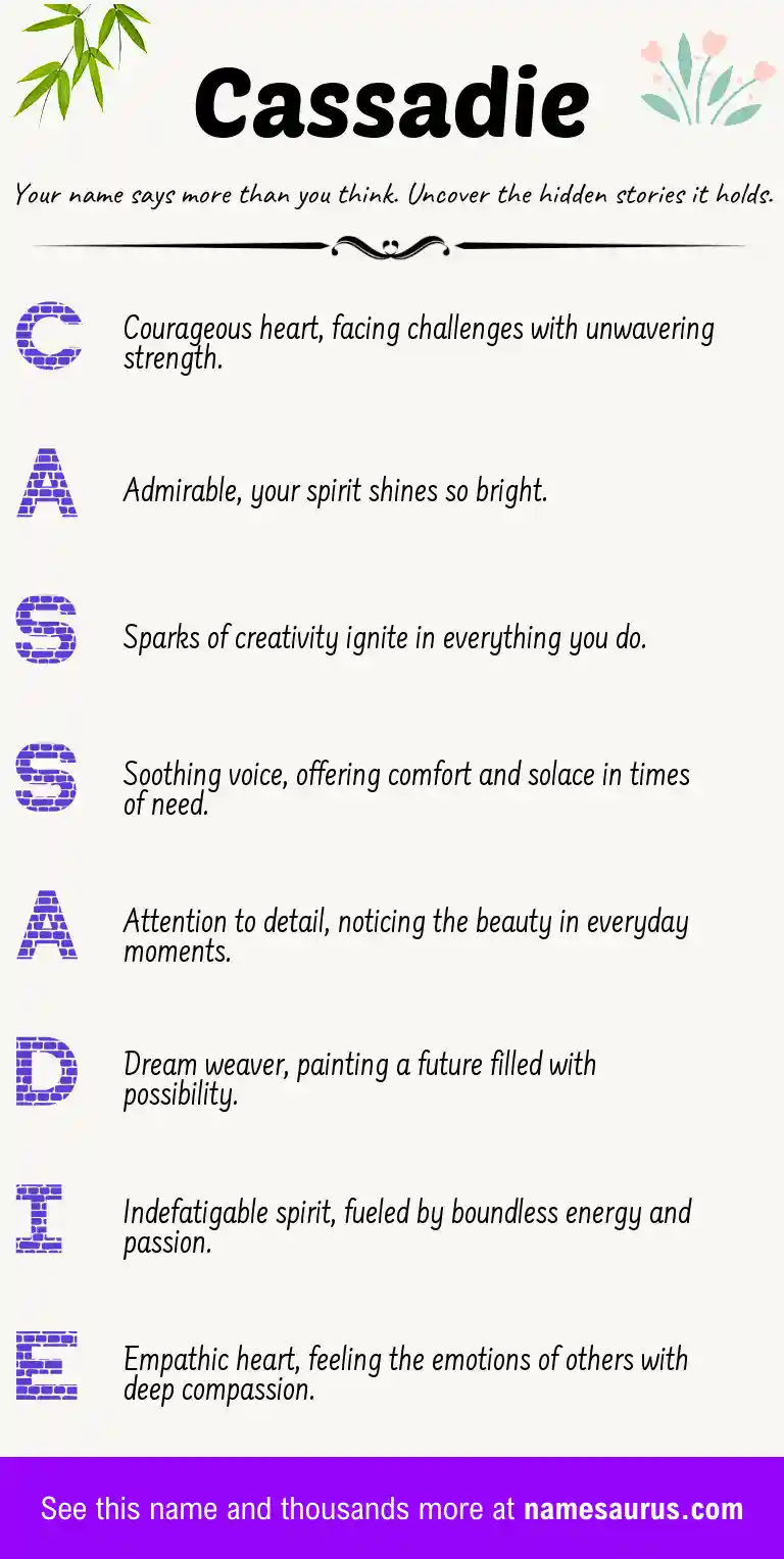 Acrostic poem about Cassadie.