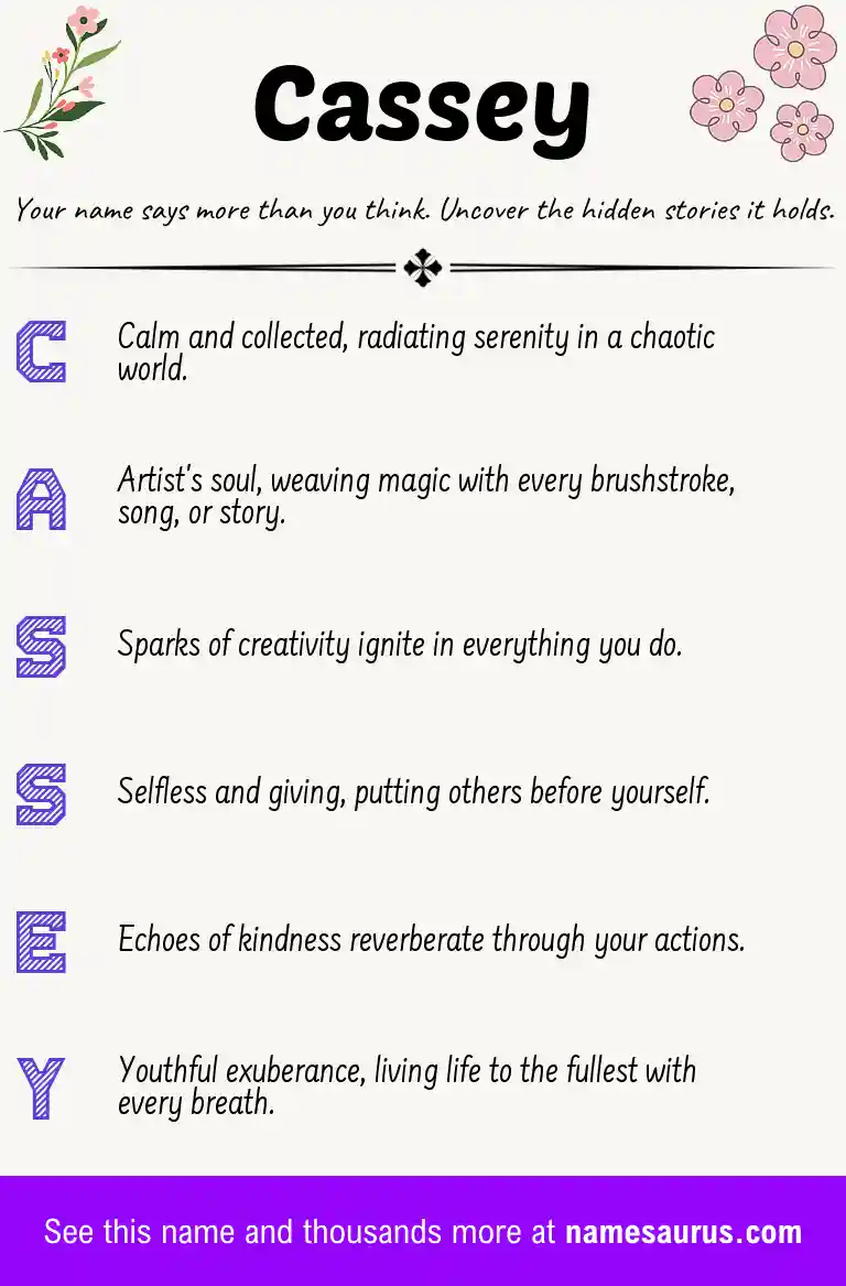 Acrostic poem about Cassey.