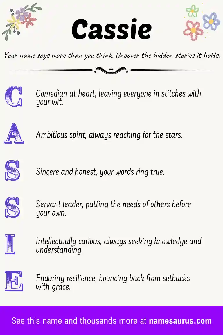 Acrostic poem about Cassie.