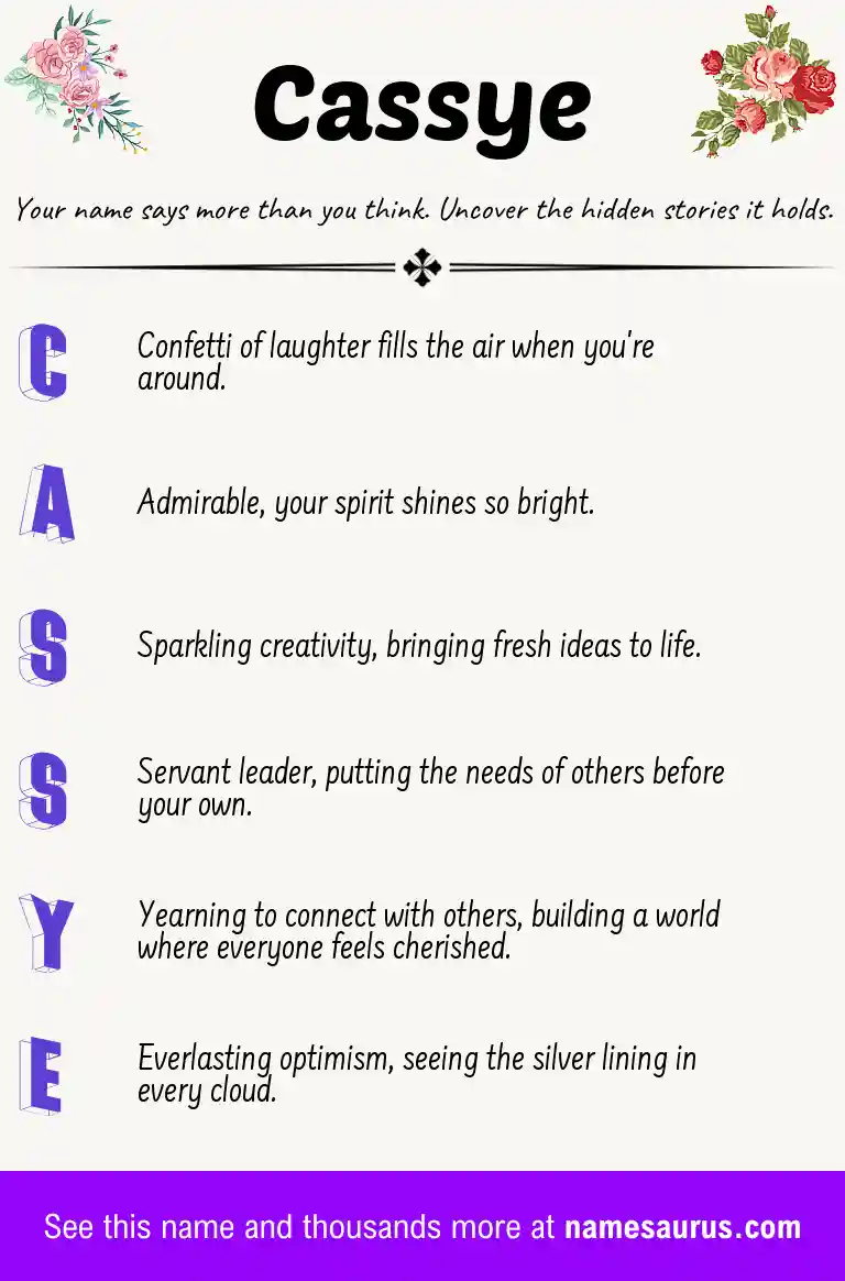 Acrostic poem about Cassye.