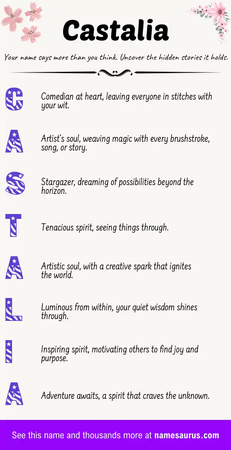 Acrostic poem about Castalia.