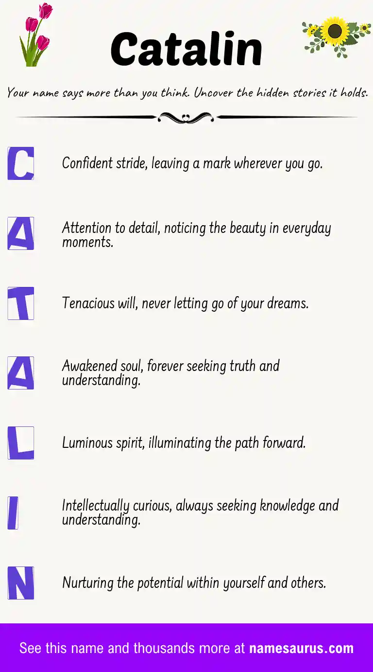 Acrostic poem about Catalin.