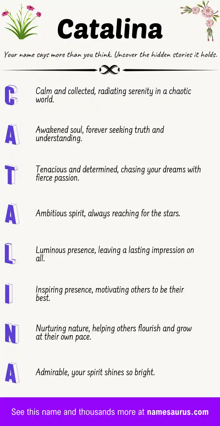 Acrostic poem about Catalina.