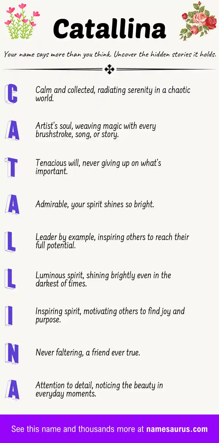 Acrostic poem about Catallina.