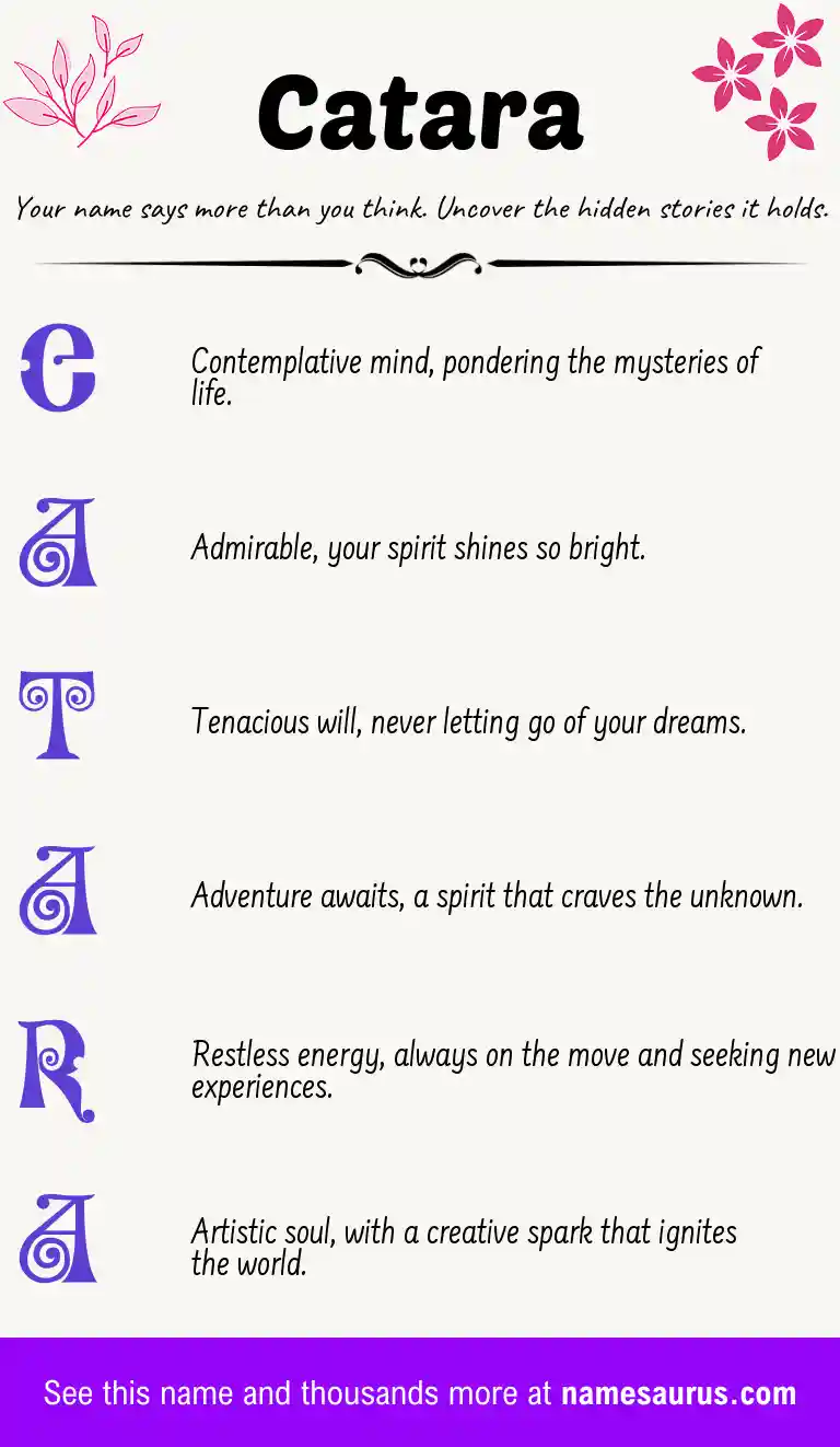 Acrostic poem about Catara.