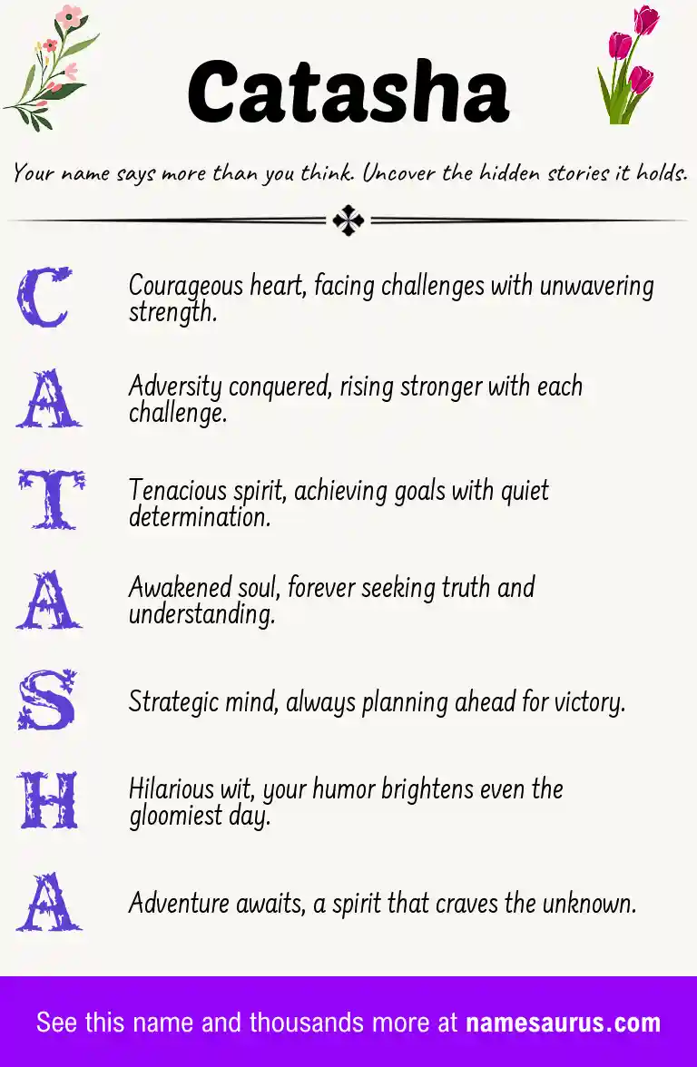Acrostic poem about Catasha.