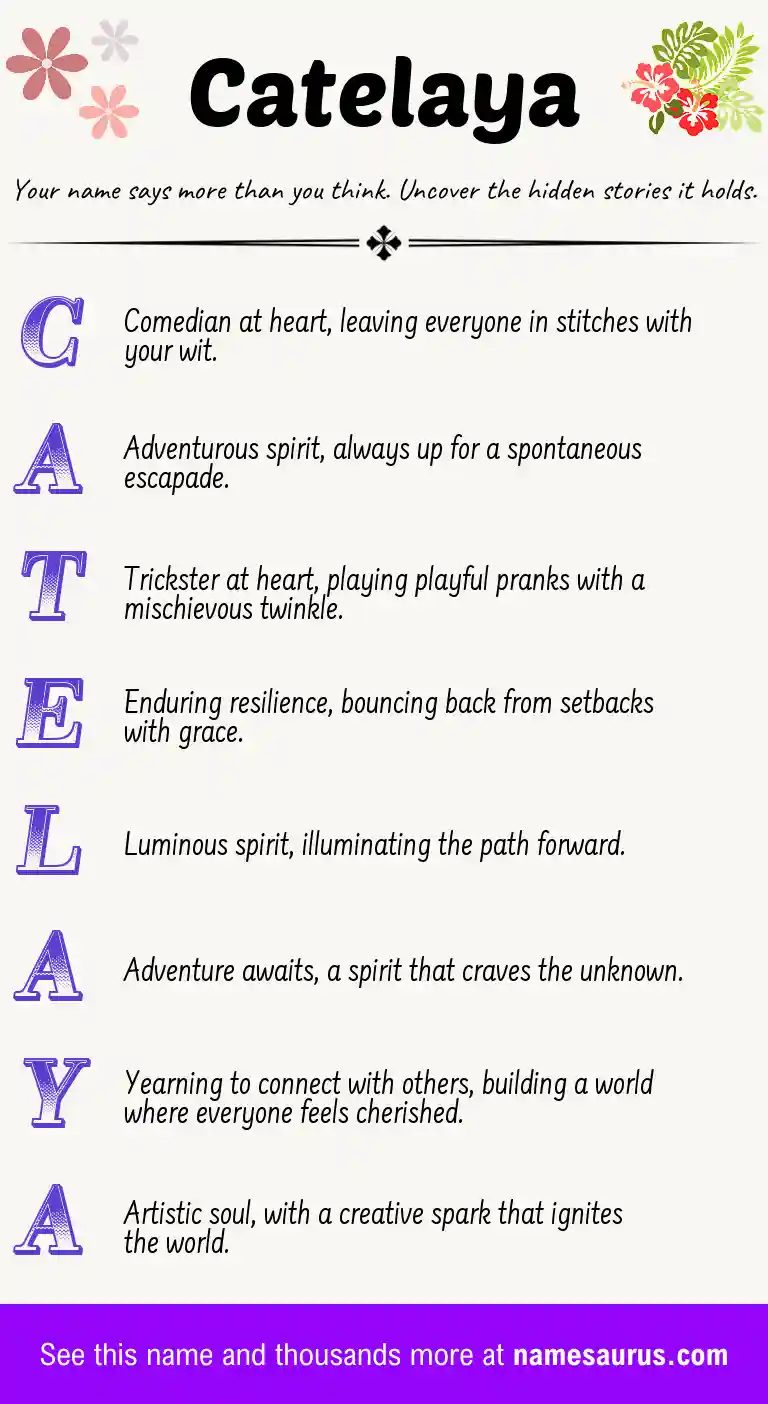 Acrostic poem about Catelaya.