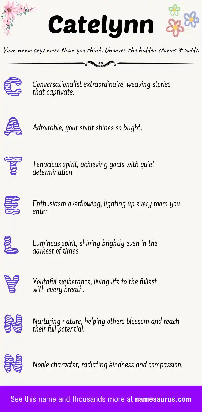 Acrostic poem about Catelynn.