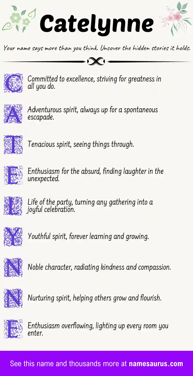 Acrostic poem about Catelynne.