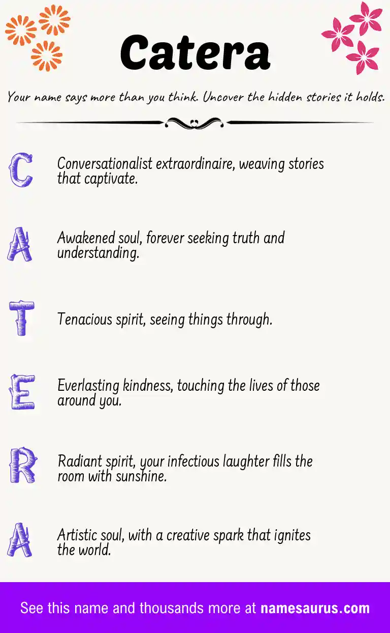 Acrostic poem about Catera.