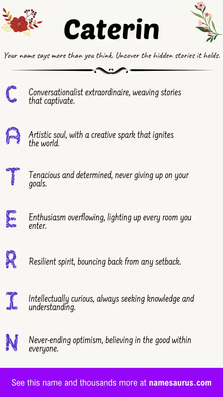 Acrostic poem about Caterin.