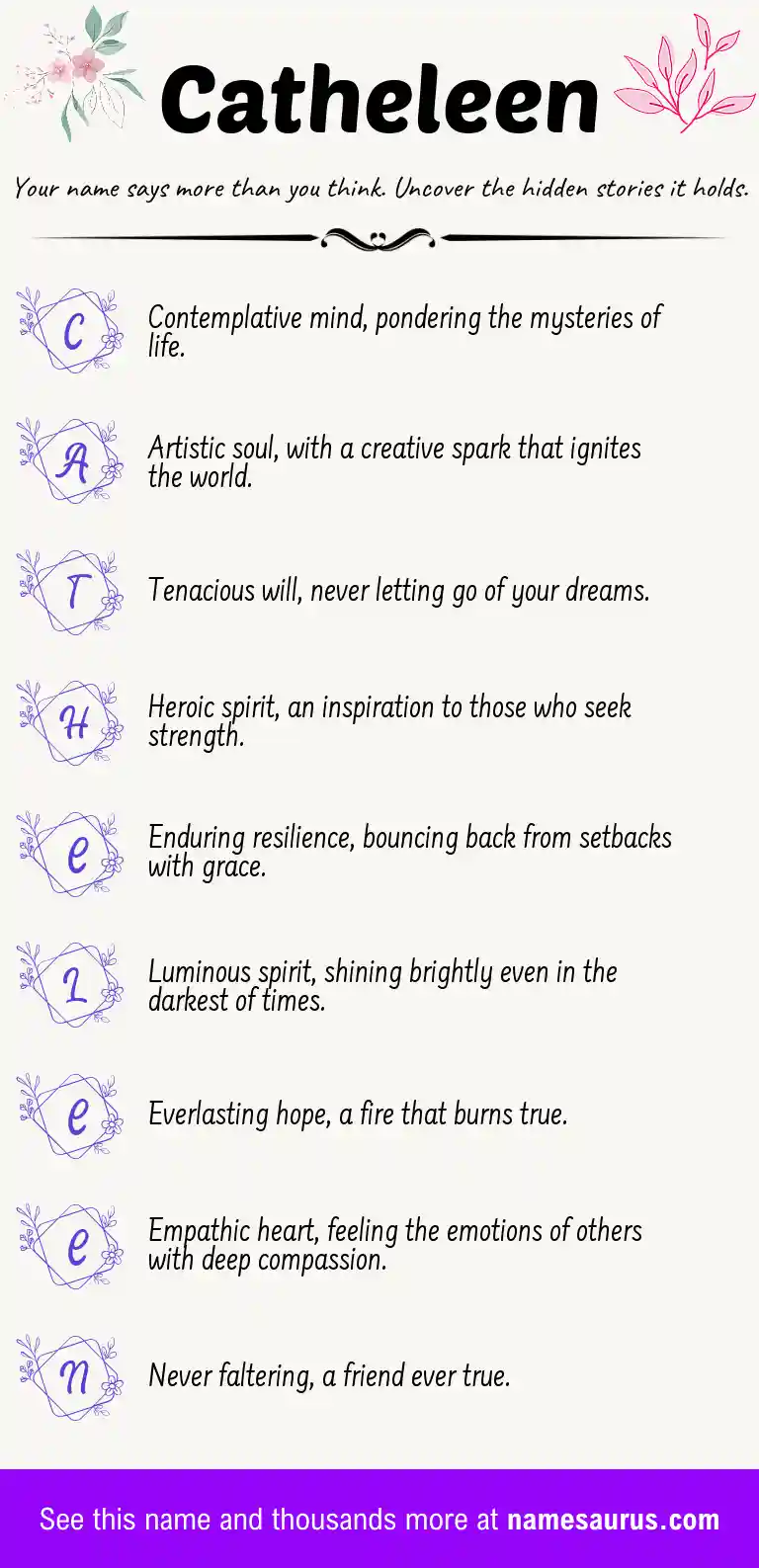 Acrostic poem about Catheleen.