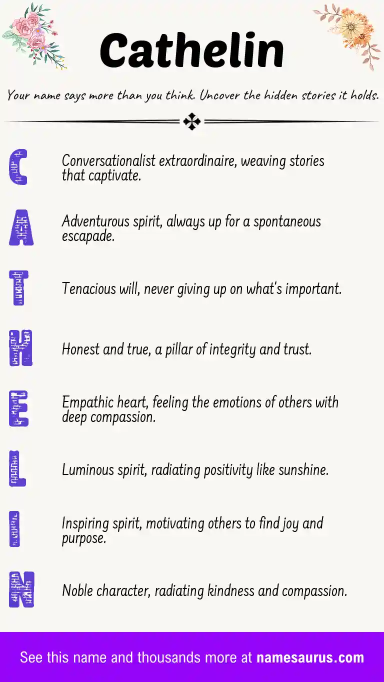 Acrostic poem about Cathelin.