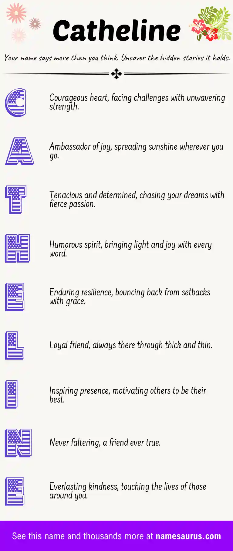 Acrostic poem about Catheline.