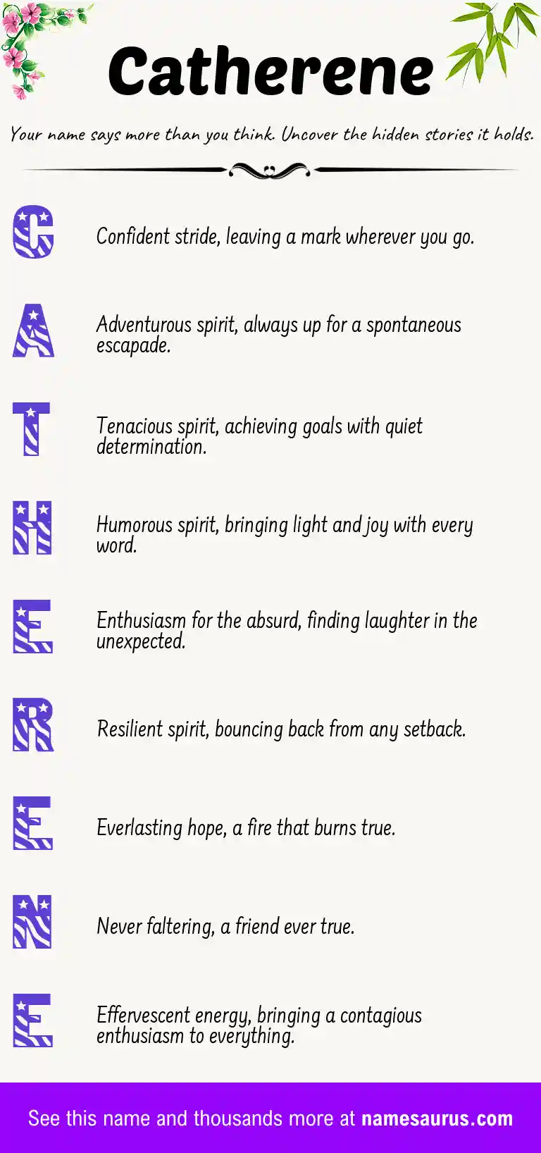 Acrostic poem about Catherene.