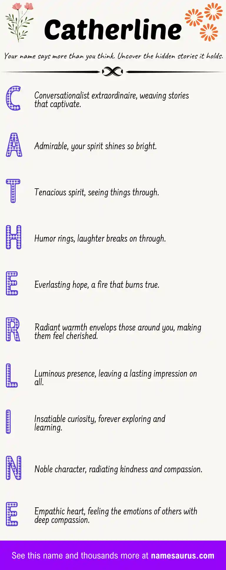 Acrostic poem about Catherline.