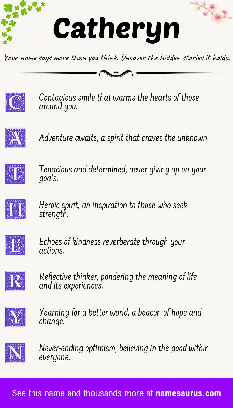 Acrostic poem about Catheryn.