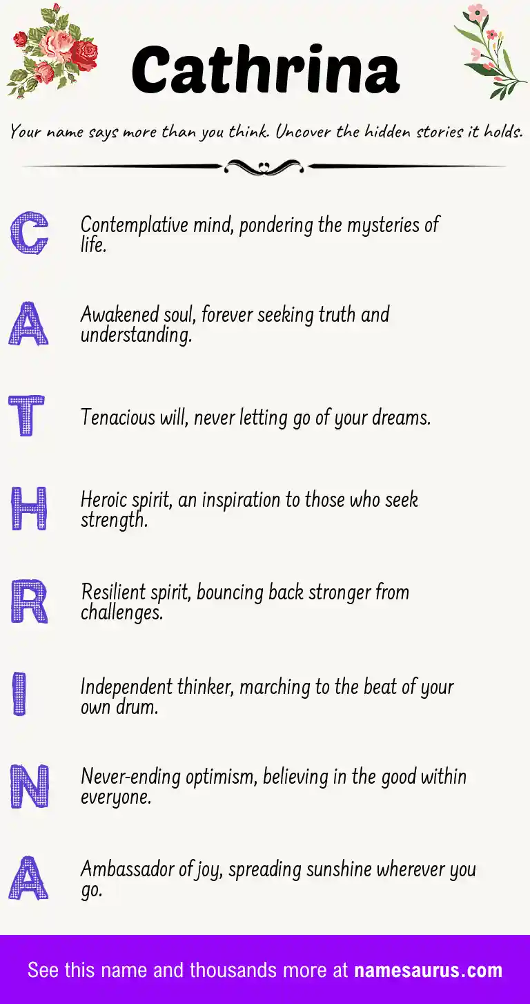 Acrostic poem about Cathrina.