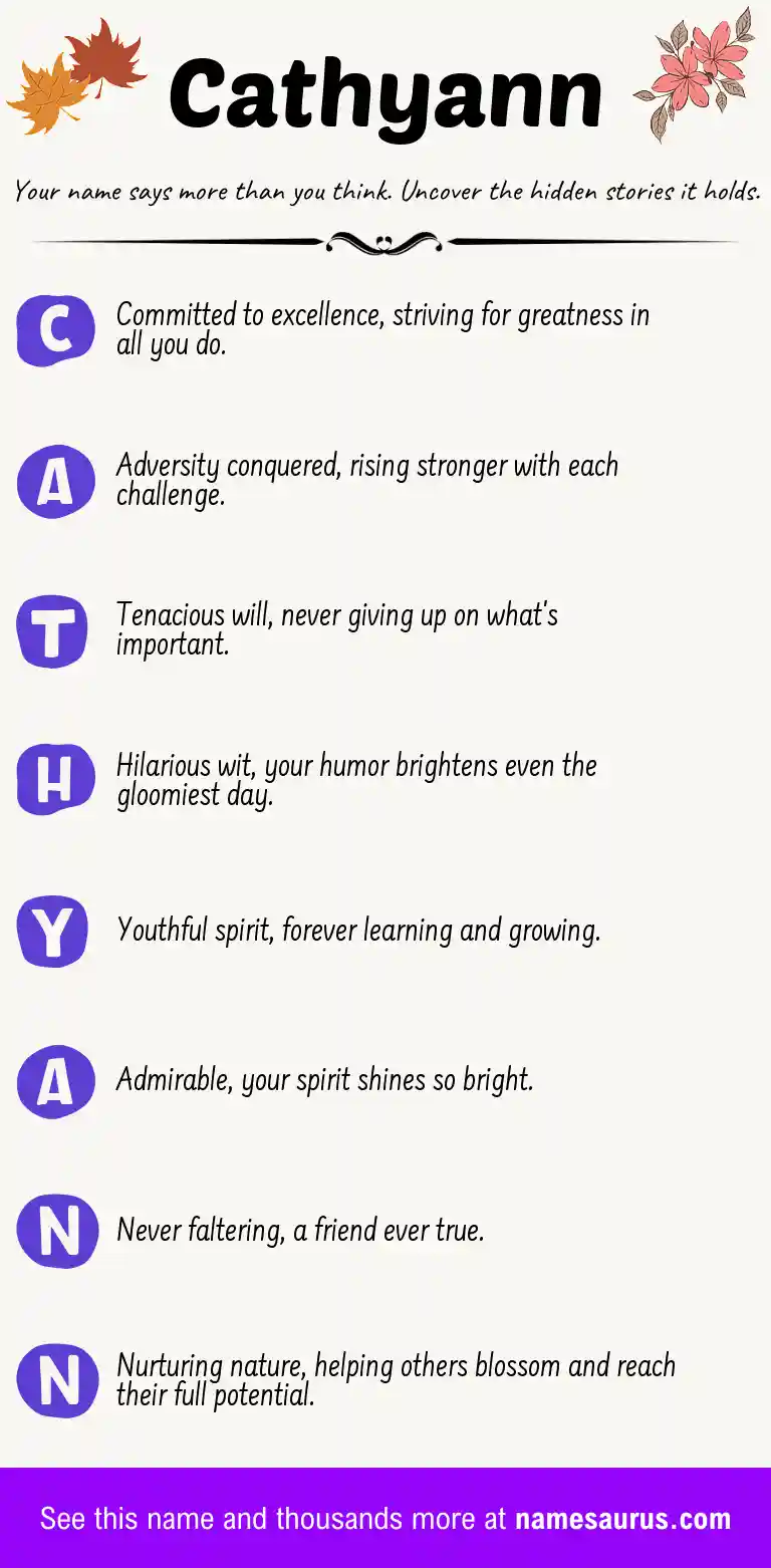 Acrostic poem about Cathyann.