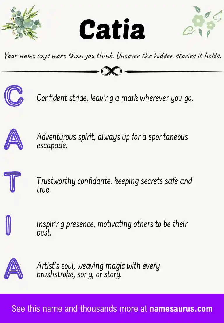 Acrostic poem about Catia.