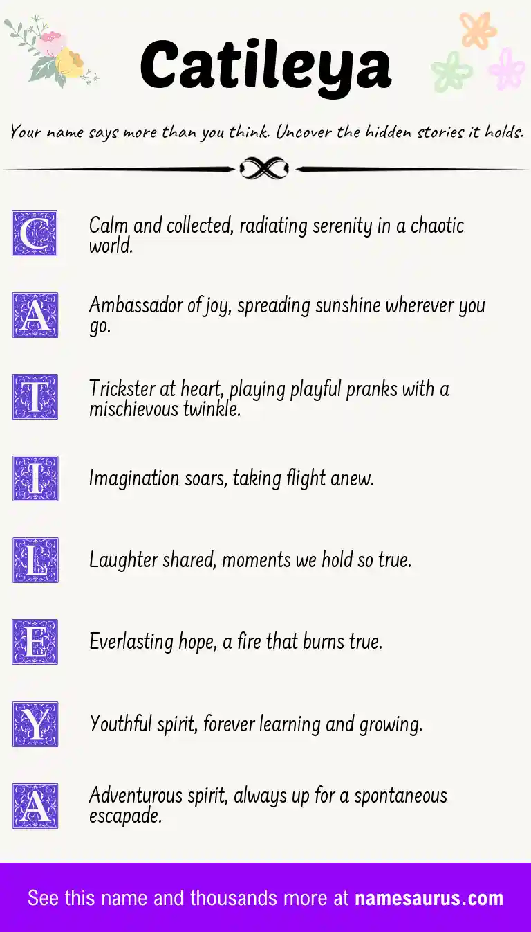 Acrostic poem about Catileya.