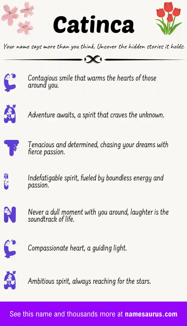 Acrostic poem about Catinca.
