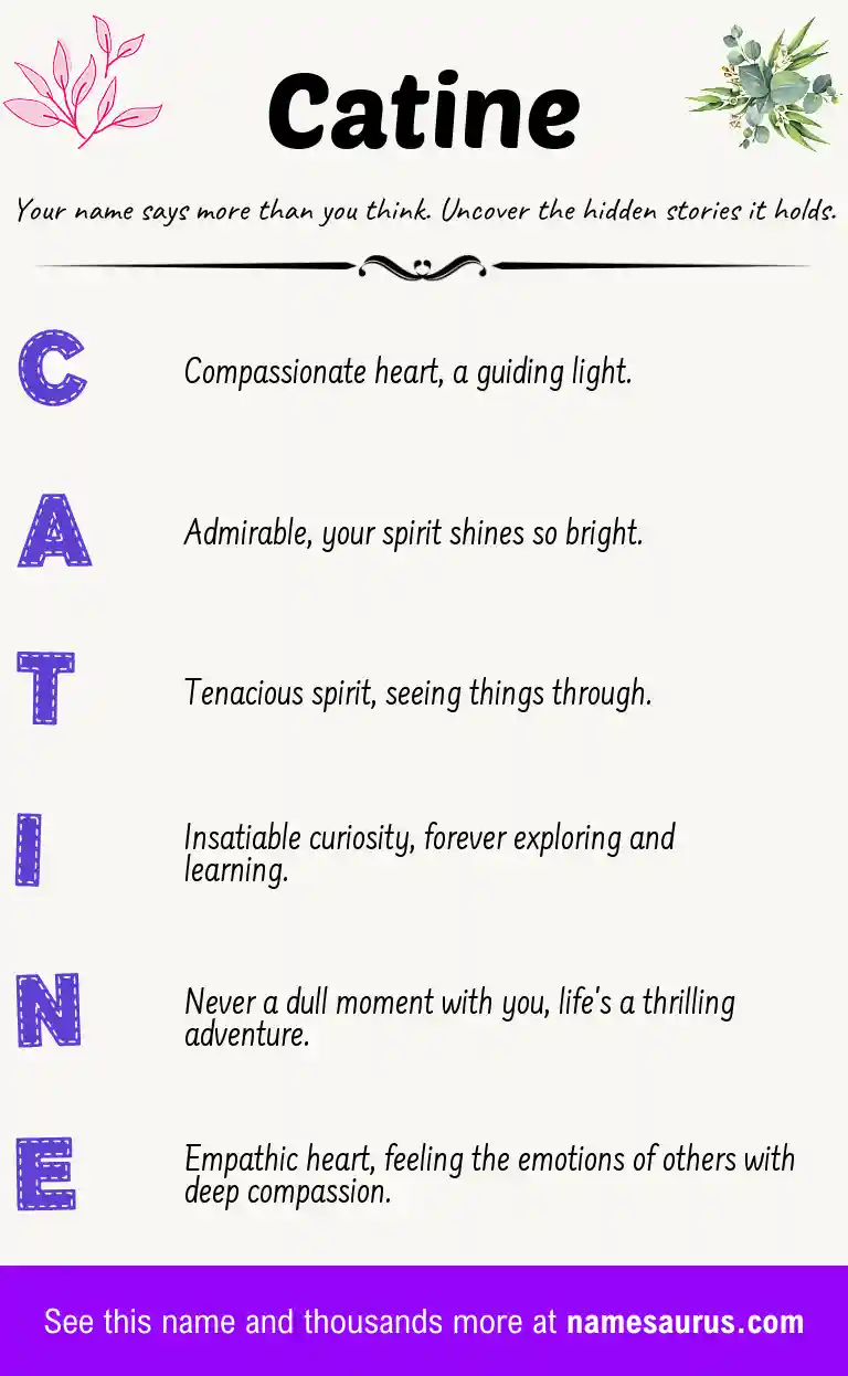 Acrostic poem about Catine.