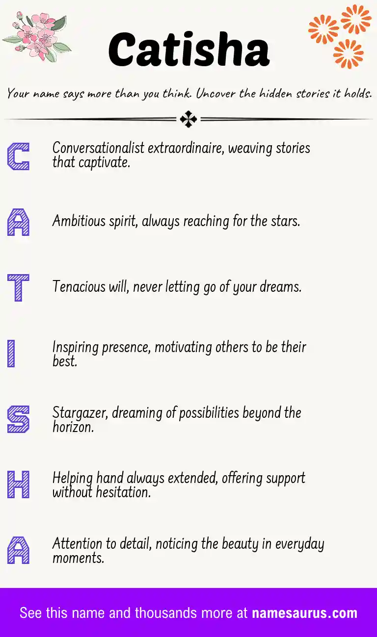 Acrostic poem about Catisha.