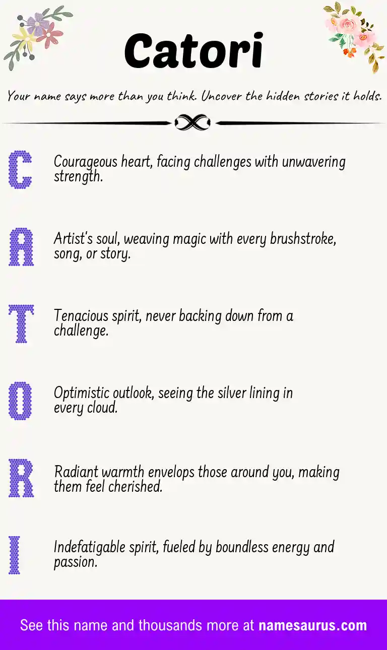 Acrostic poem about Catori.