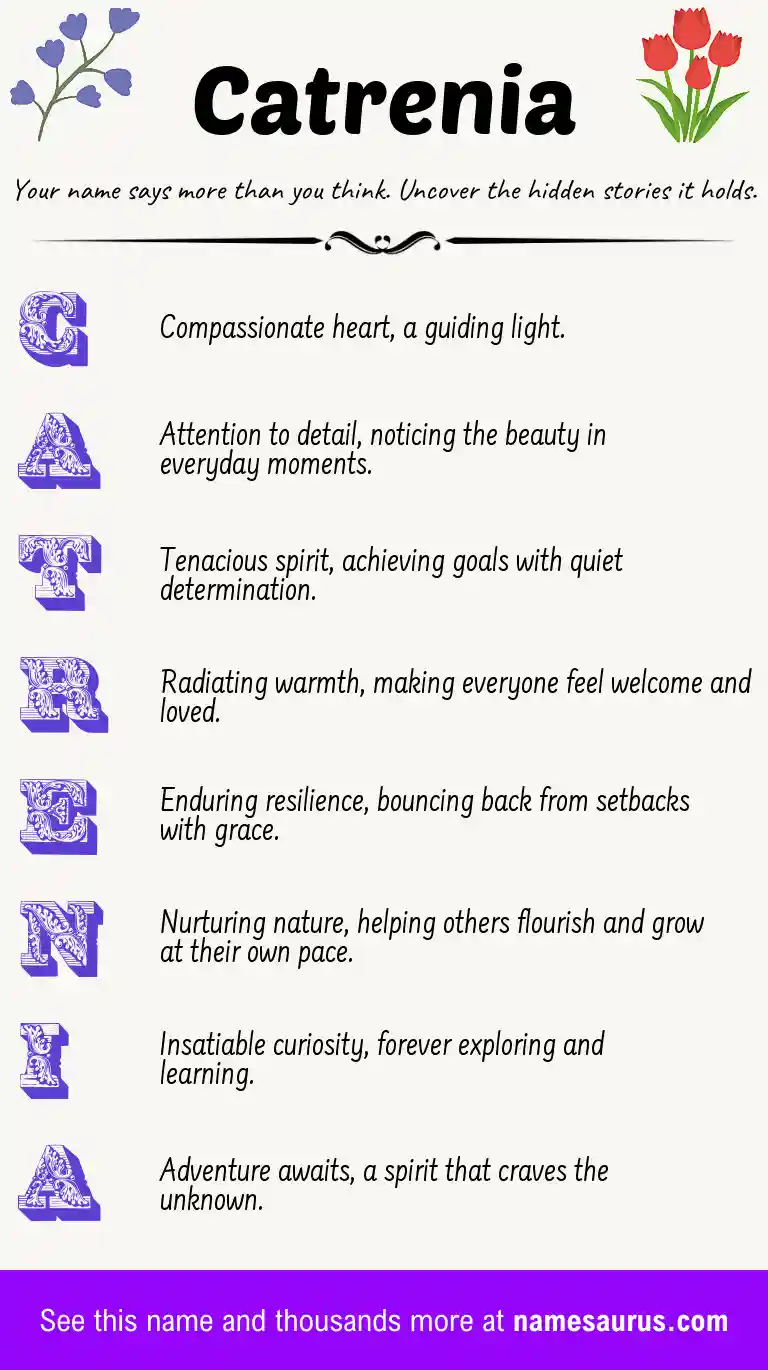 Acrostic poem about Catrenia.