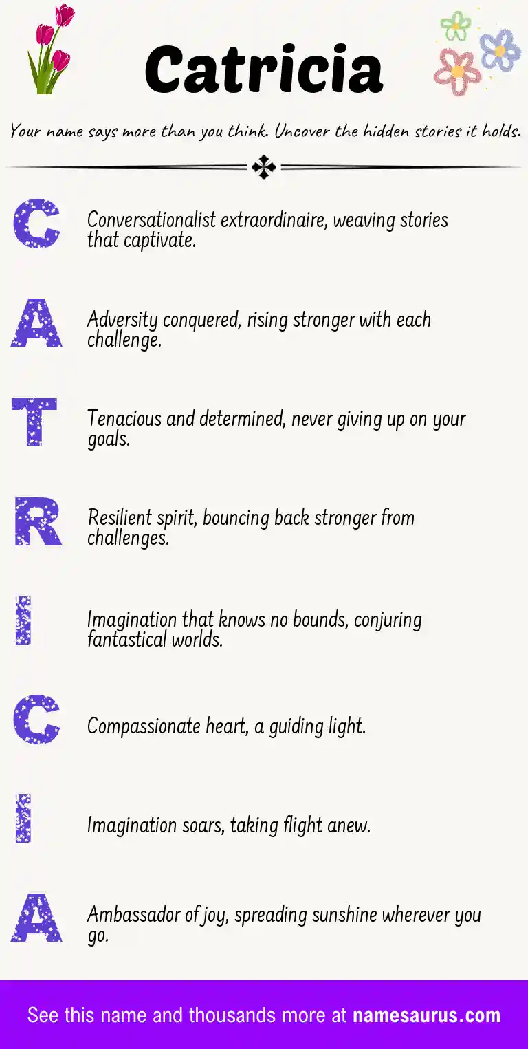 Acrostic poem about Catricia.
