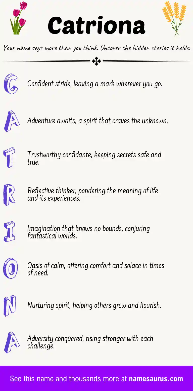 Acrostic poem about Catriona.