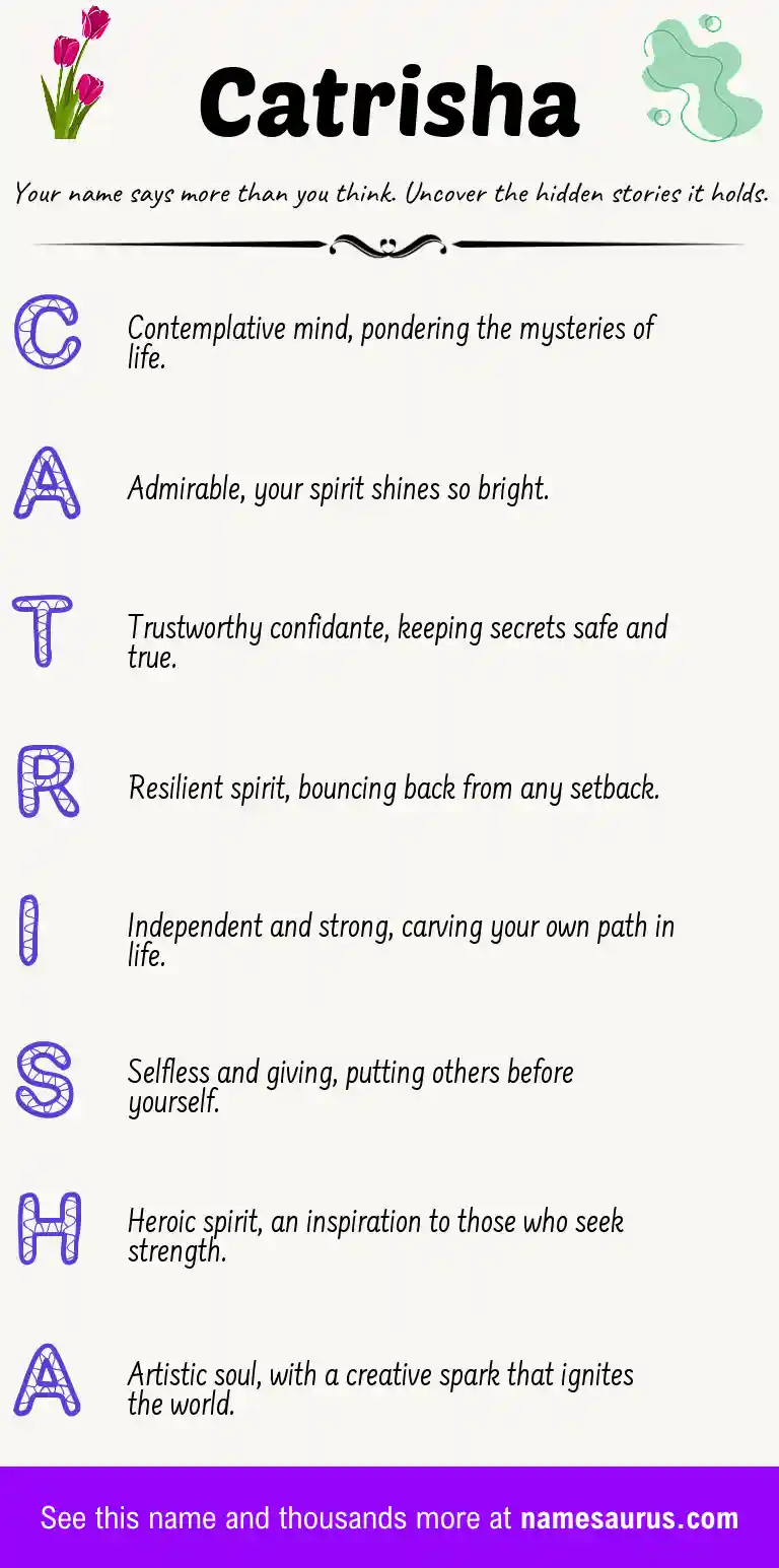 Acrostic poem about Catrisha.