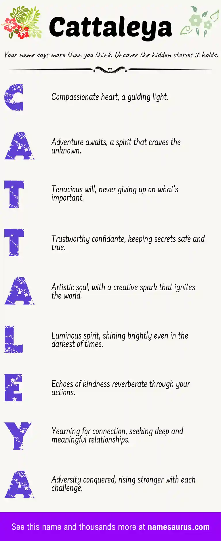 Acrostic poem about Cattaleya.