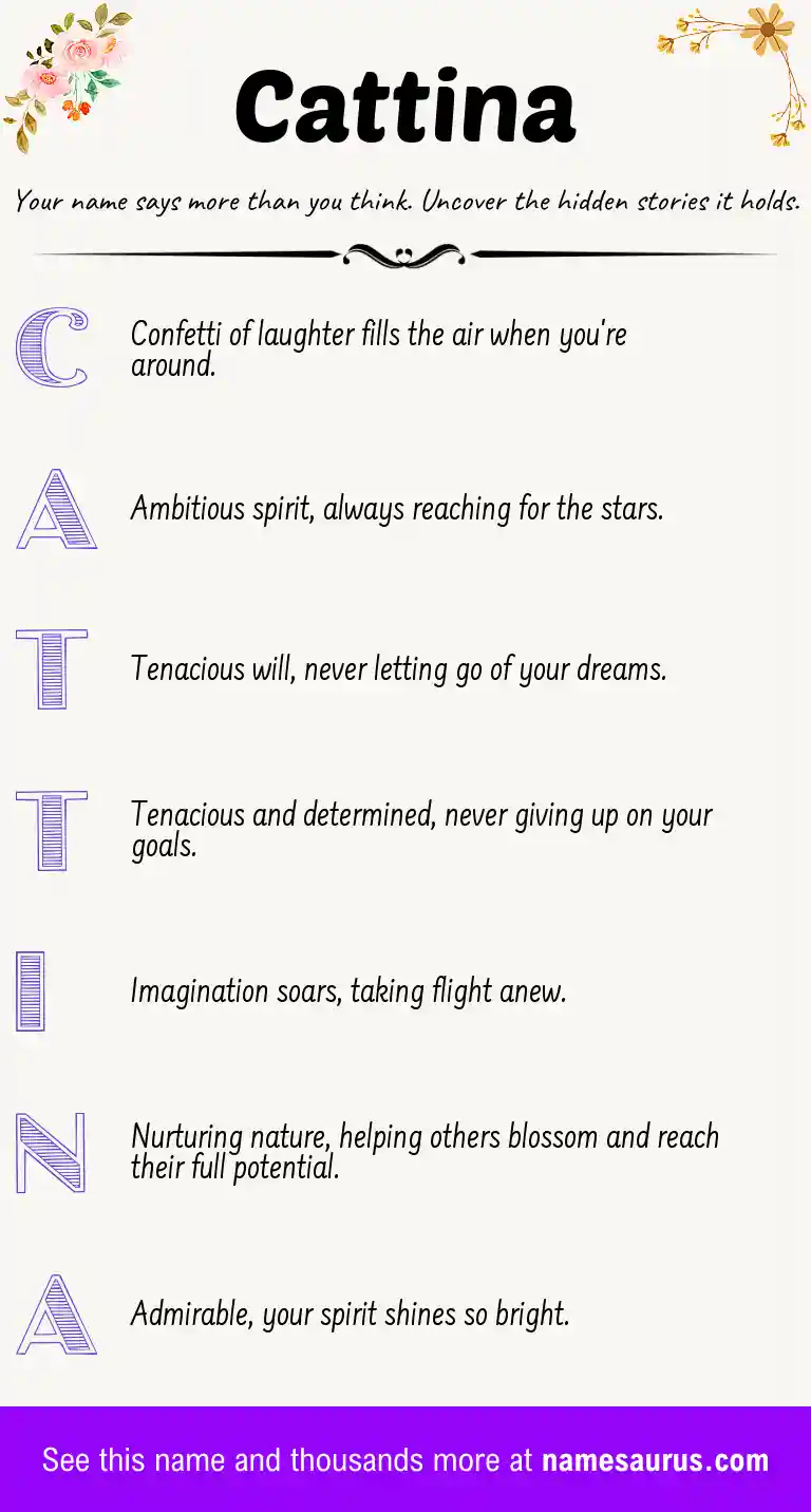 Acrostic poem about Cattina.