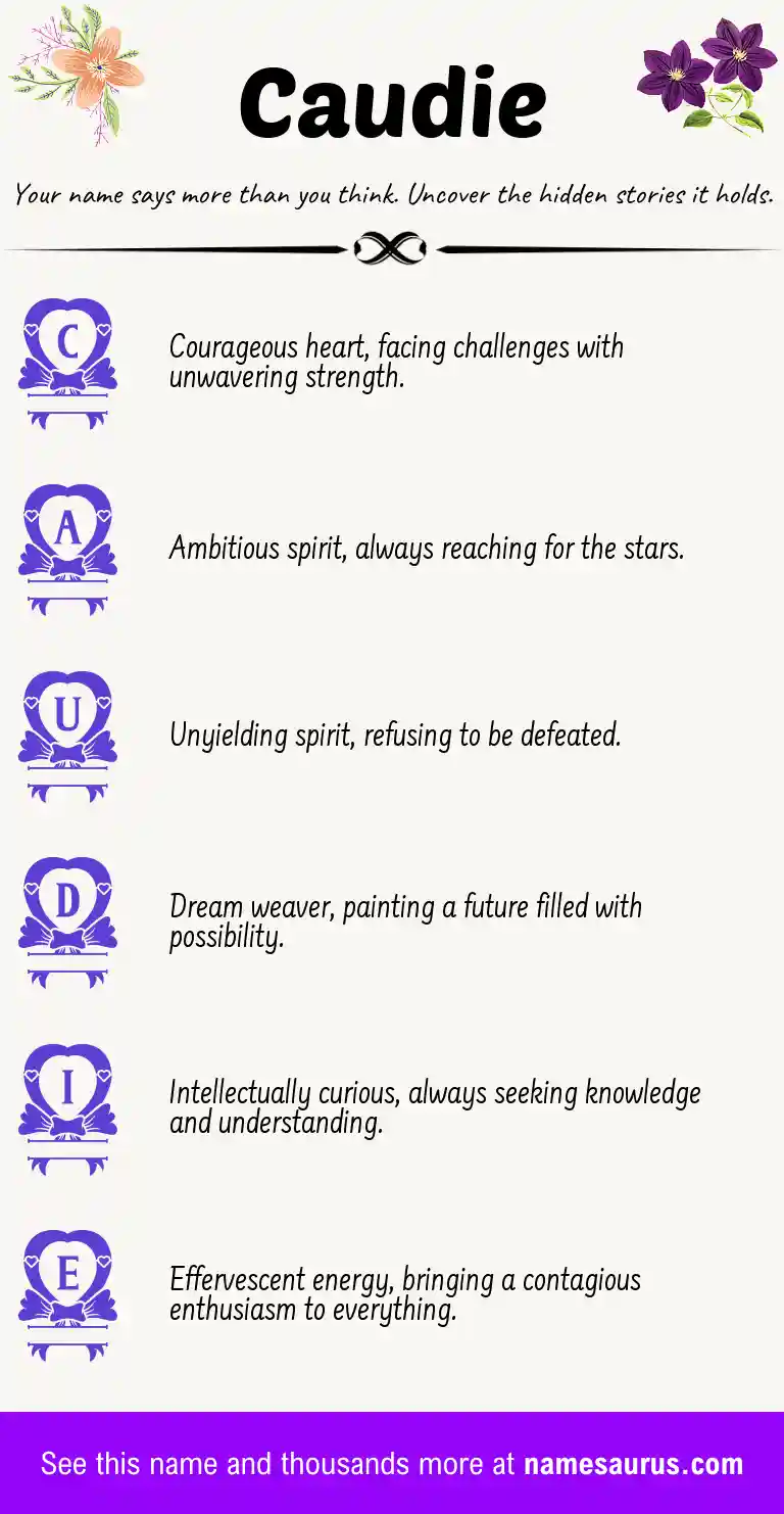 Acrostic poem about Caudie.