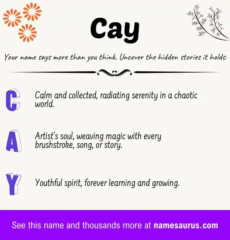 Acrostic poem about Cay.