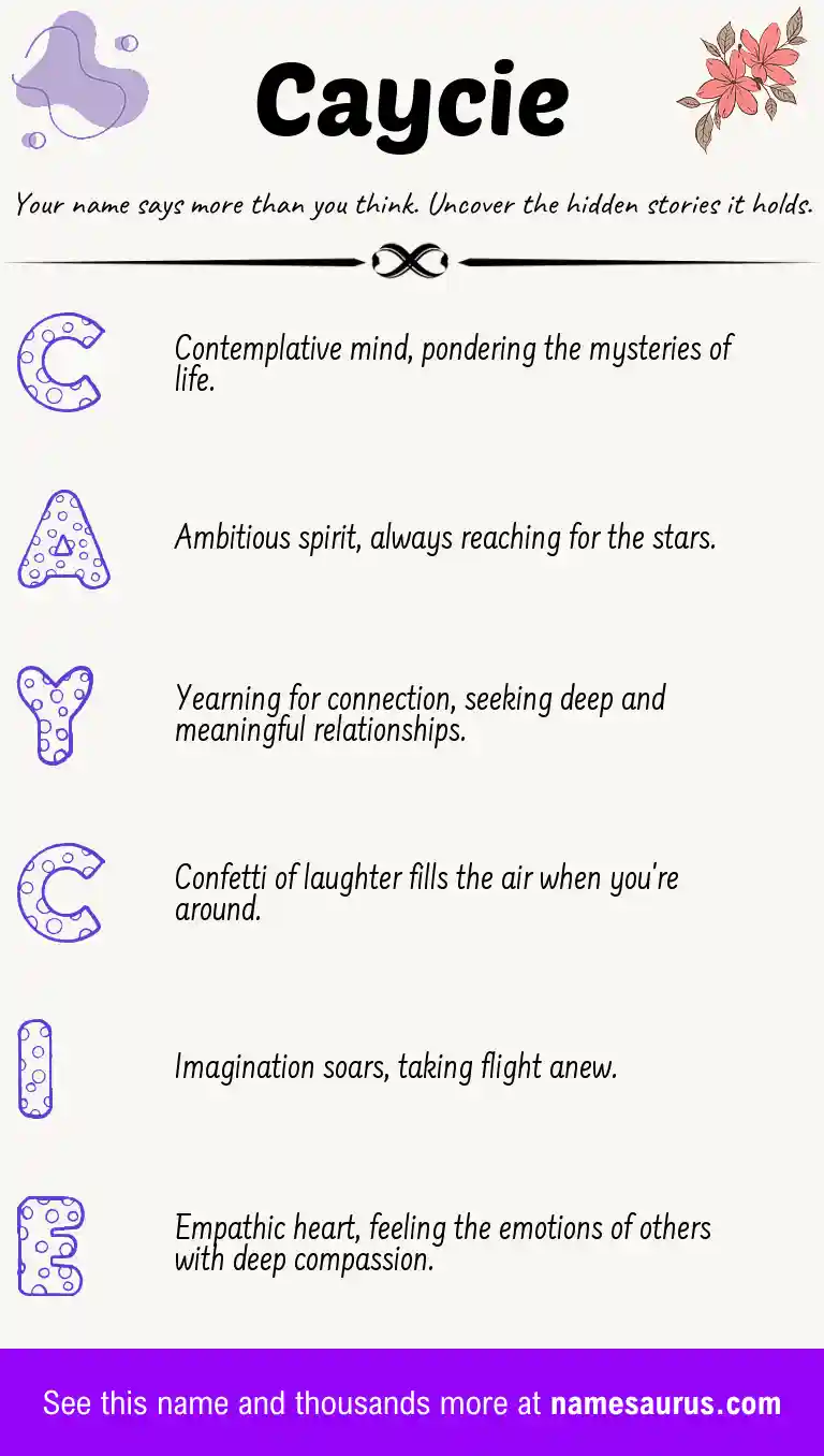 Acrostic poem about Caycie.
