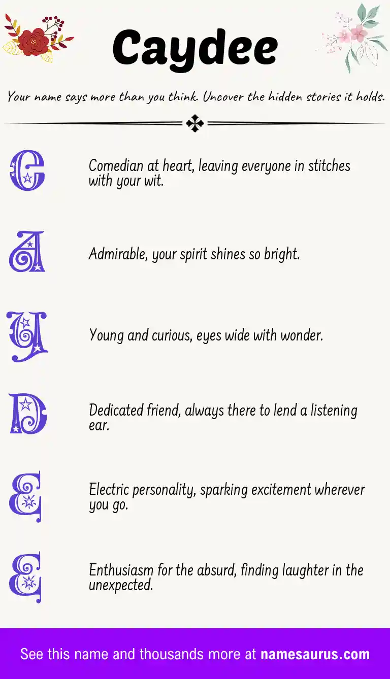 Acrostic poem about Caydee.