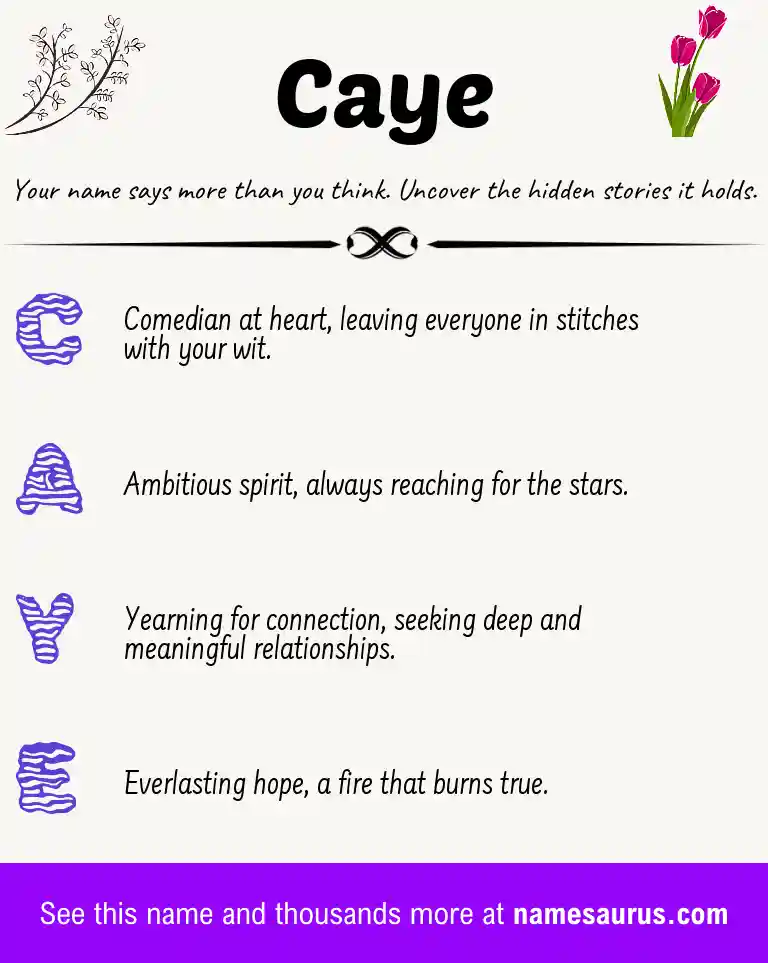 Acrostic poem about Caye.