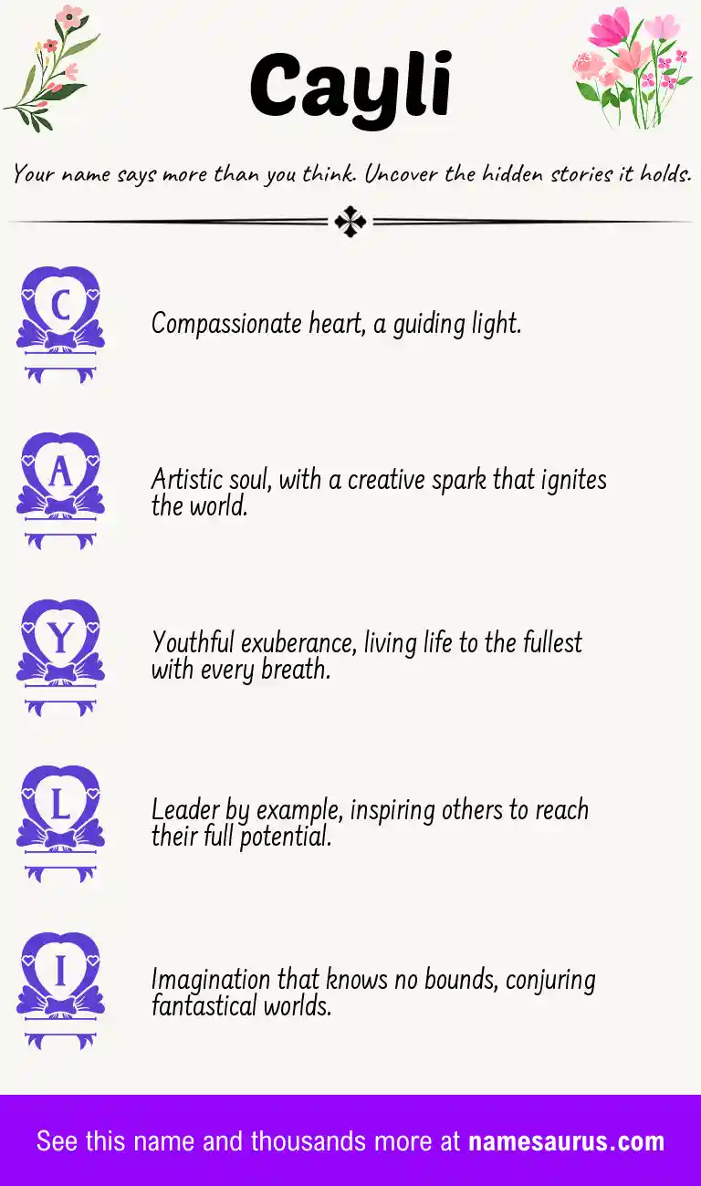 Acrostic poem about Cayli.